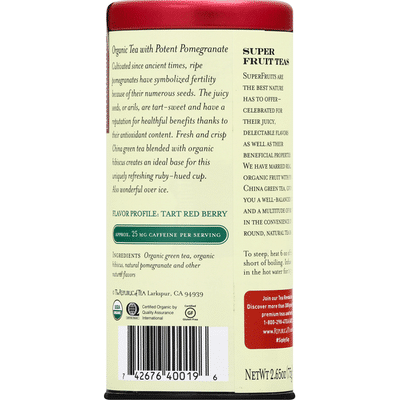 The Republic of Tea Green Tea, Pomegranate Green, Bags