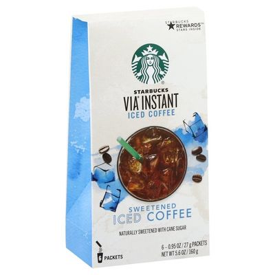 Starbucks VIA Instant Coffee Medium Roast Packets — Sweetened Iced Coffee