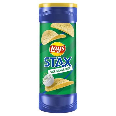 Lay's Stax Sour Cream And Onion Potato Crisps