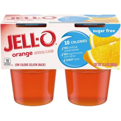 Jell-O Orange Sugar Free Ready-to-Eat Gelatin Snacks