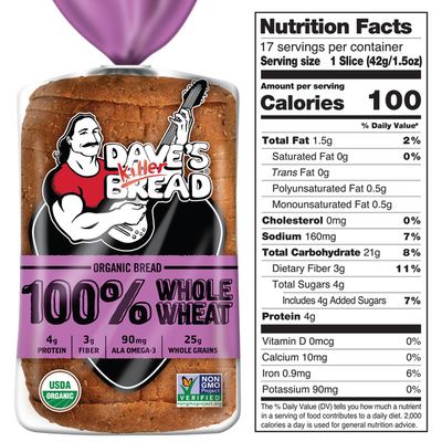 Dave's Killer Bread Whole Wheat Organic Bread