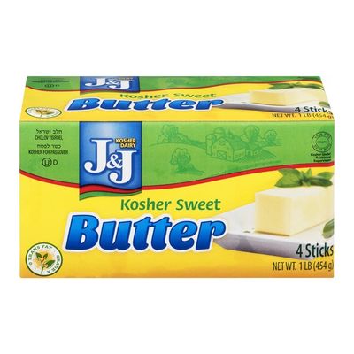 J&J Kosher Sweet Butter Sticks - 4 CT