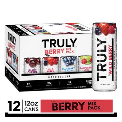 TRULY Hard Seltzer Berry Variety Pack, Spiked & Sparkling Water