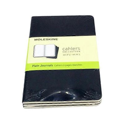 Moleskine Black Small Plain Cahier Pocket Journal