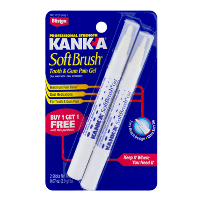 Kanka Tooth & Gum Pain Gel, Soft Brush, Professional Strenght