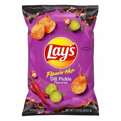 Lay's Flamin' Hot Dill Pickle Potato Chips