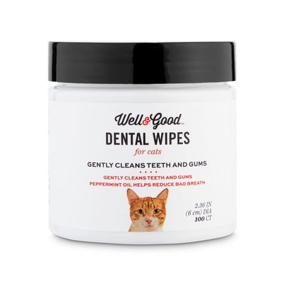 Well & Good Round Cat Dental Wipes