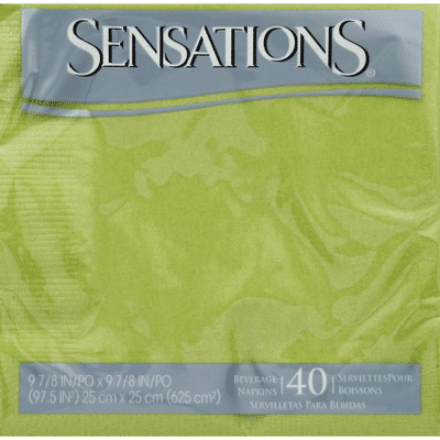 Sensations Napkins, Beverage, Wasabi Green