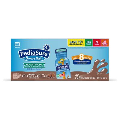 PediaSure Grow & Gain Nutrition Shake Chocolate Ready to Drink Bottles