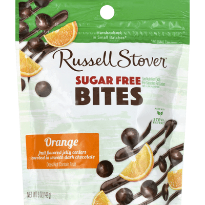 Russell Stover Bites, Sugar Free, Orange, Dark Chocolate