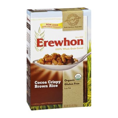 Erewhon Organic Cocoa Crispy Brown Rice 100% Whole Grain Cereal