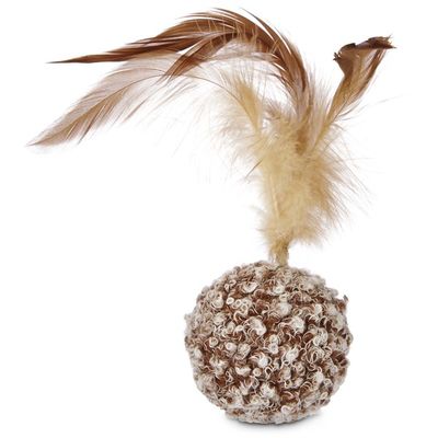 Leaps & Bounds Cat Bu Nature Ball With Feather