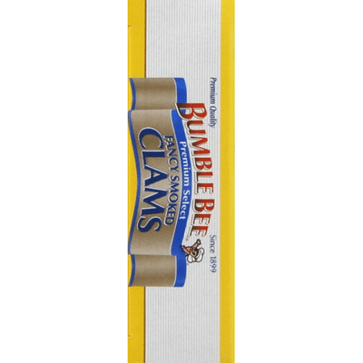 Bumble Bee Clams, Premium Select, Fancy Smoked