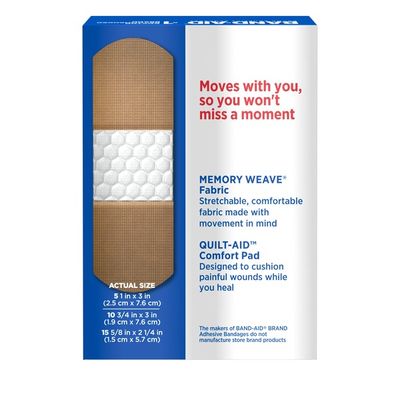 Band-Aid Brand Flexible Fabric Adhesive Bandages, Assorted Sizes