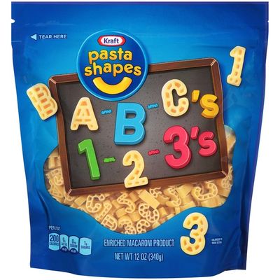 Kraft A-B-C's 1-2-3's Pasta Shapes