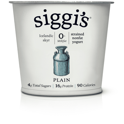 Siggi's Icelandic Strained Nonfat Yogurt, Plain, . Cup
