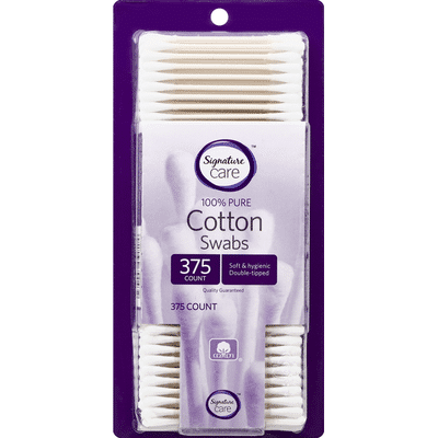 Signature Care Cotton Swabs, 100% Pure