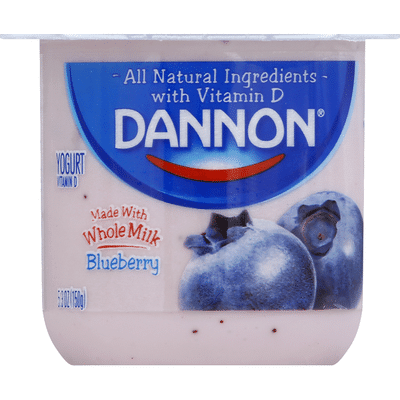 Dannon Whole Milk Non-GMO Project Verified Blueberry Yogurt