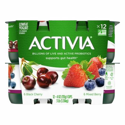 Activia Probiotic Black Cherry & Mixed Berry Variety Pack Yogurt
