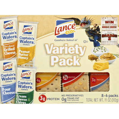 Lance Crackers, Captain's Wafers, Variety Pack