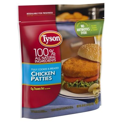 Tyson Fully Cooked Chicken Patties, Frozen