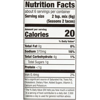 McCormick® Gluten Free Taco Mix