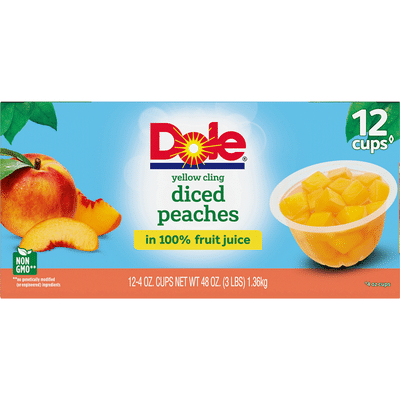 Dole Peaches in 100% Fruit Juice, Diced, Yellow Cling