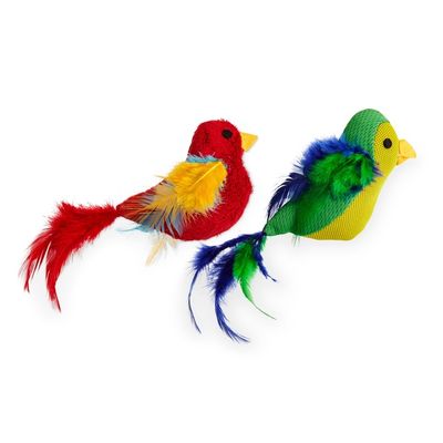 Leaps & Bounds Plush Feathered Bird Cat Toy With Catnip
