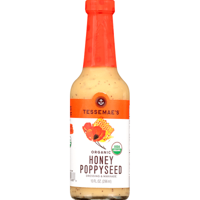Tessemae's All Natural Dressing & Marinade, Organic, Honey Poppyseed