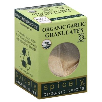 Spicely Organics Garlic, Granulates, Organic