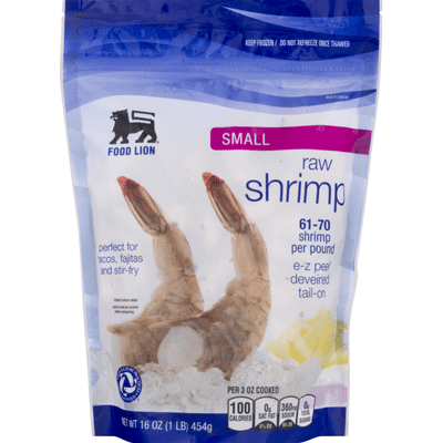 Food Lion Shrimp, Raw, Small, Pouch
