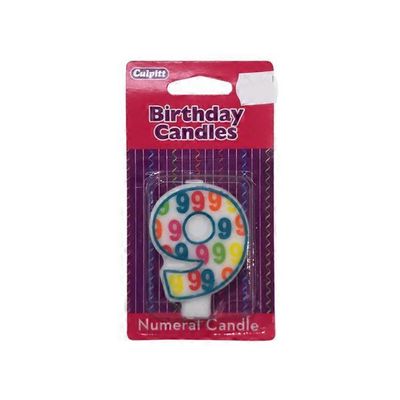 Culpitt 2" Number 9 Birthday Candle