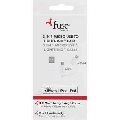 Fuse Chicken Micro USB to Lightning Cable, 2 in 1