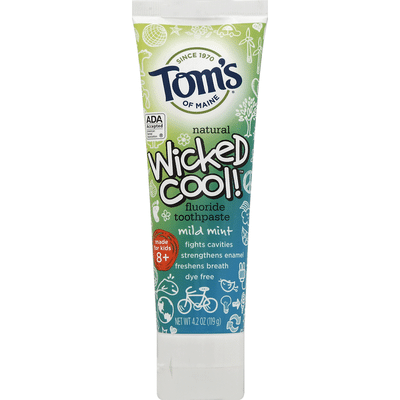Tom's of Maine Toothpaste, Fluoride, Mild Mint