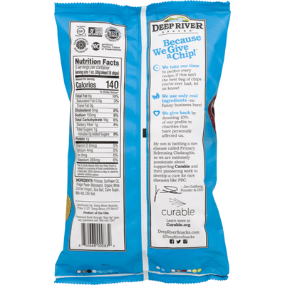 Deep River Snacks Potato Chips, Kettle Cooked, Sea Salt & Vinegar