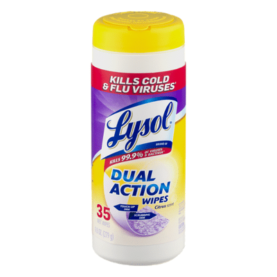 Lysol Wet Wipes, Dual Action, Citrus Scent