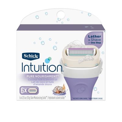 Schick Intuition Intuition Pure Nourishment Refill Razor Blade 6 Ct Instacart