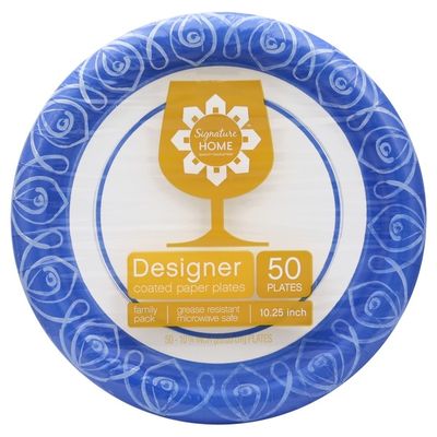 Signature Home 10.25" Paper Coated Designer Plates