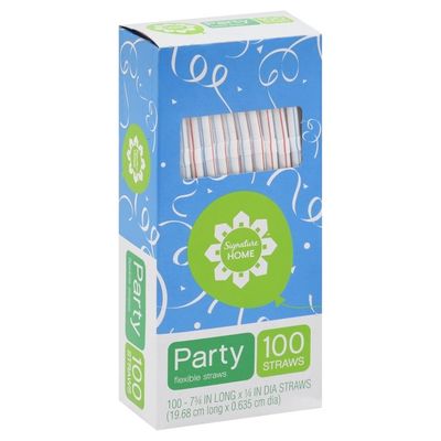 Signature Home Party Flexible Straws
