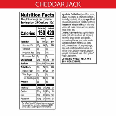 Cheez-It Cheese Crackers, Baked Snack Crackers, Office and Kids Snacks, Cheddar Jack