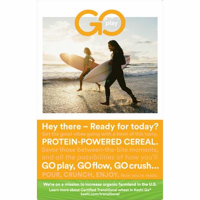 Kashi GO Breakfast Cereal, Vegetarian Protein, Fiber Cereal, Honey Almond Flax Crunch