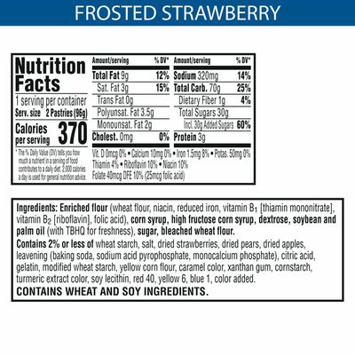 Kellogg's Pop-Tarts Toaster Pastries, Breakfast Foods, Baked in the USA, Frosted Strawberry