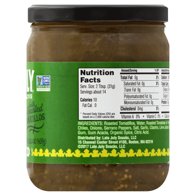 Late July Salsa Verde, with Roasted Tomatillos, Mild