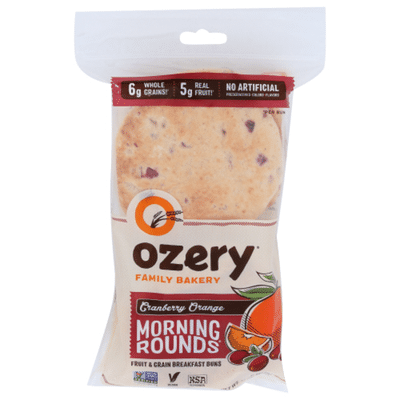 Ozery Bakery Fruit & Grain Buns, Toastable, Cranberry Orange