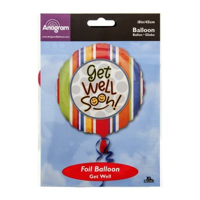 Anagram Foil Balloon 18" Get Well Soon Smiles