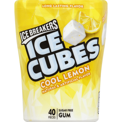 Ice Breakers Ice Cubes Gum Cool Lemon Flavor - 40 PCS (3.24 oz) - Instacart