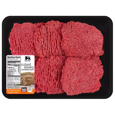 Food Lion Beef Cube Steak Value Pack