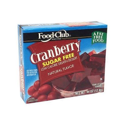 Food Club Sugar Free Cranberry Gelatin