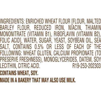 Sara Lee Artesano Original Flavor Bakery Bread