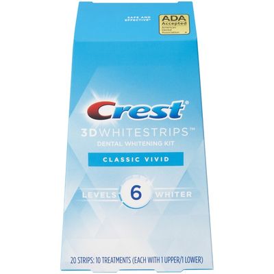 Crest 3Dwhitestrips Classic Vivid At-Home Teeth Whitening Kit